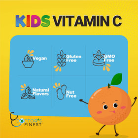 Gélifiés à la vitamine C Doctors Orders, détail du goût orange sur l'emballage