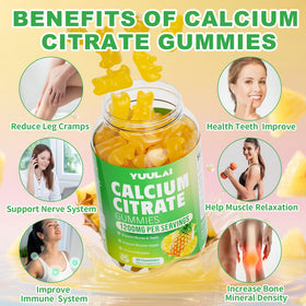 Gélifiés au calcium citrate YUULAI sur fond blanc