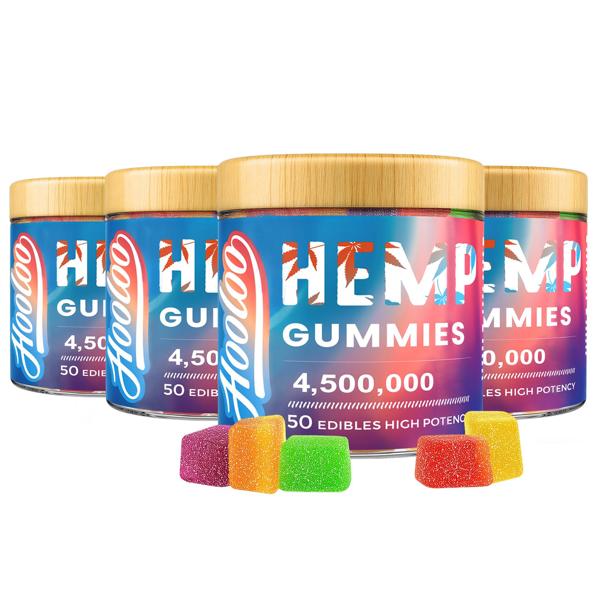 Gélifiés au Chanvre HOOLOO cube jaune saveur agrumes