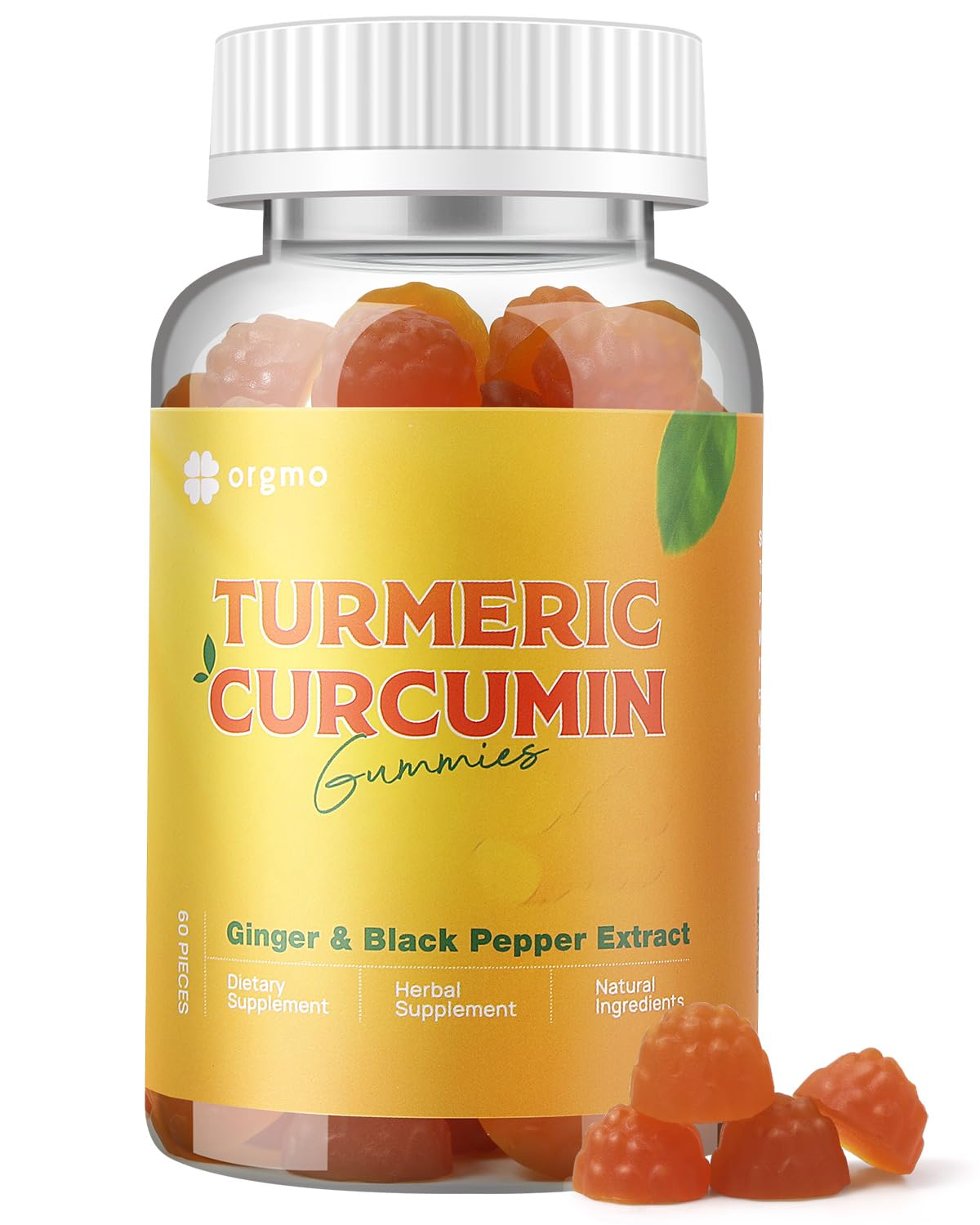 Gélifiés au curcuma ORGMO, emballage avant avec description