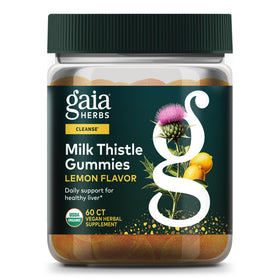 Gélifiés Chardon-Marie Gaia Herbs, vue avant, contenant 60 gélifiés