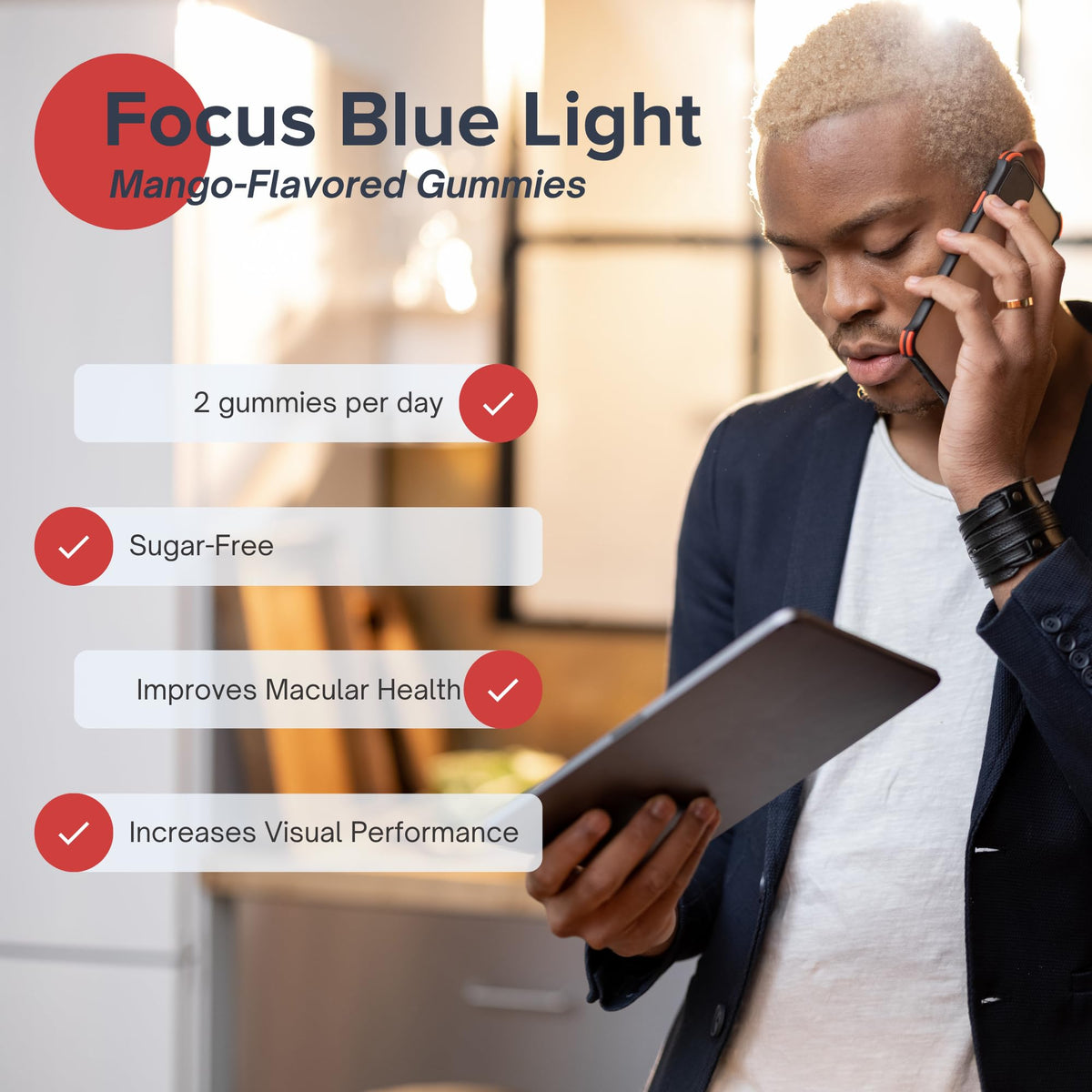 Gélifiés de lumière bleue Focus Vision, ouverture de l'emballage