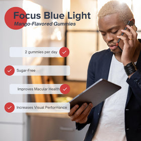 Gélifiés de lumière bleue Focus Vision, ouverture de l'emballage