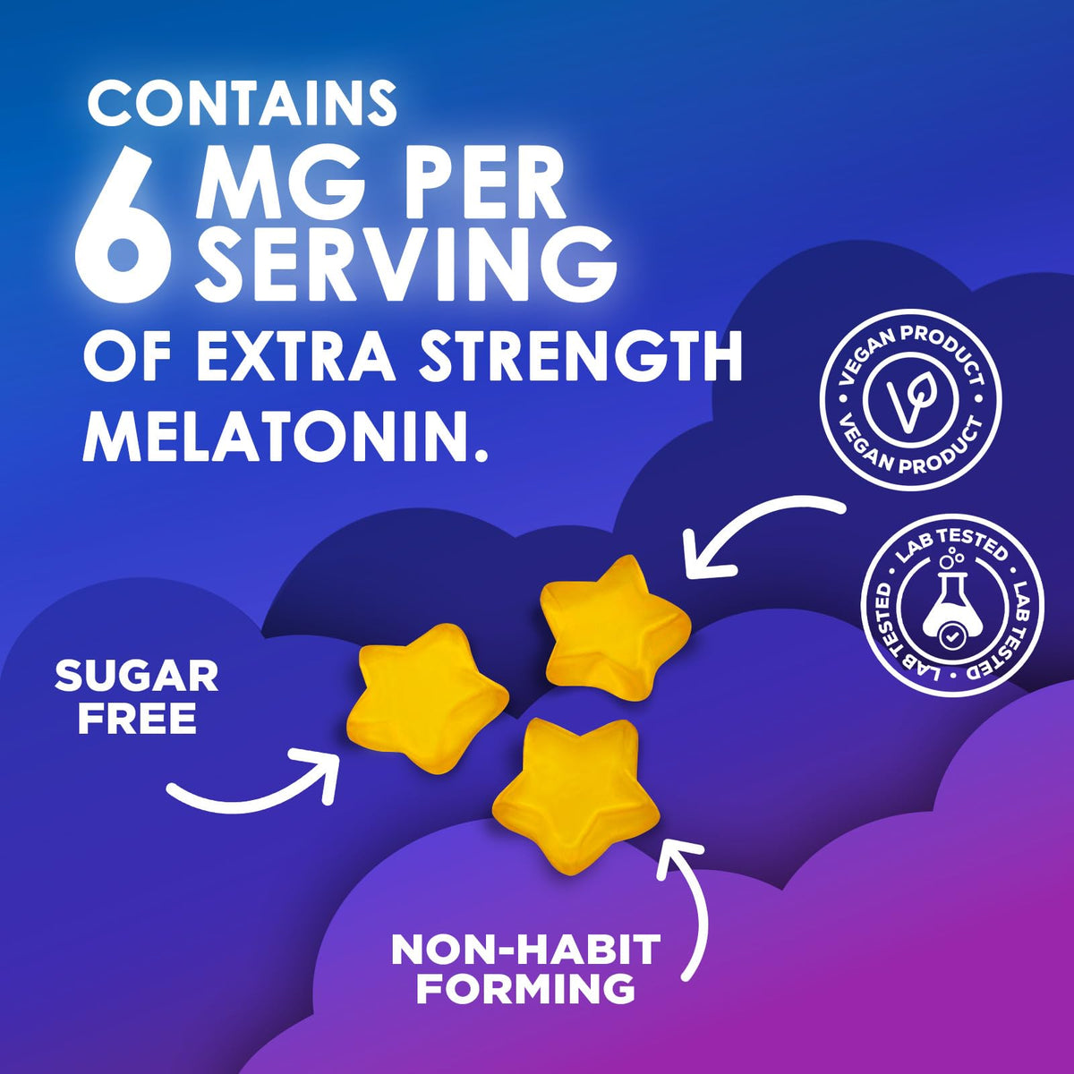 Gélifiés de sommeil Nature's Gummies à l'orange, gros plan sur le produit
