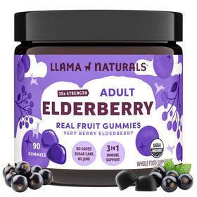 Gélifiés de sureau bio Llama Naturals, pot de 90 gélifiés