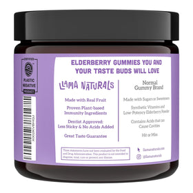 Gélifiés de sureau bio Llama Naturals, vue de dessus du pot