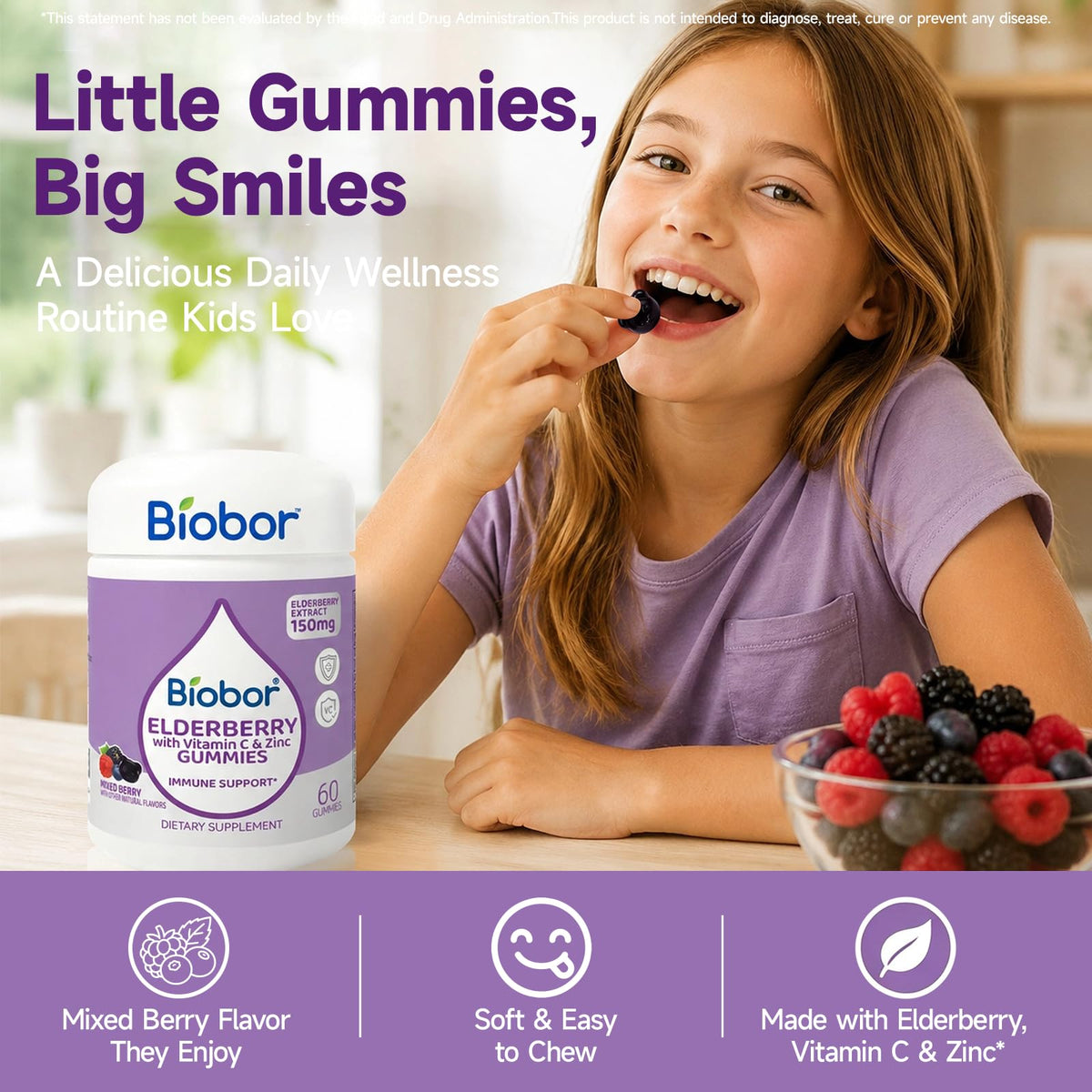 Gélifiés de sureau Biobor, 120 gélifiés dans le pot
