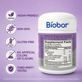 Gélifiés de sureau Biobor avec goût de fruits mélangés, texture moelleuse