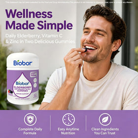 Gélifiés de sureau Biobor, étiquette avec informations nutritionnelles