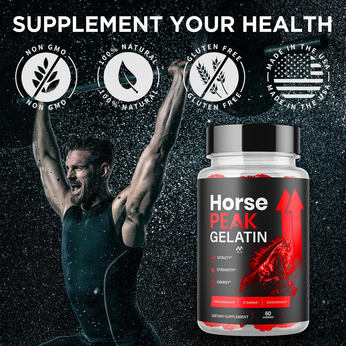 Gélifiés Horse Peak de MJO, détail sur la texture des gummies