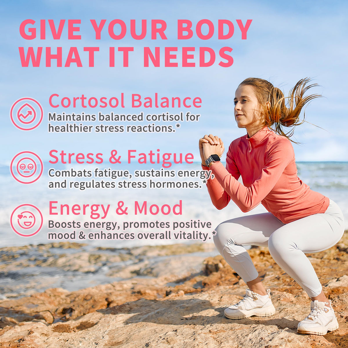 Gélifiés Hudetex avec Ashwagandha et Rhodiola dans un bol