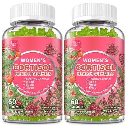 Gélifiés Hudetex Cortisol 60 gummies au goût pomme, vue de face