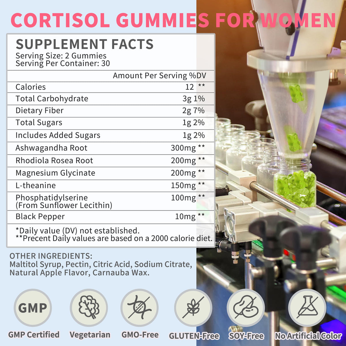 Gélifiés Hudetex Cortisol sur une table avec une tasse de thé