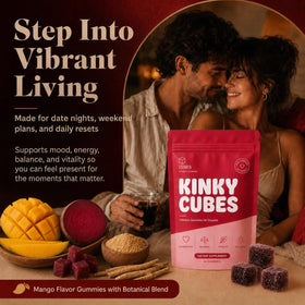 Gélifiés Kinky Cubes de JellyFil montrant leur couleur vive