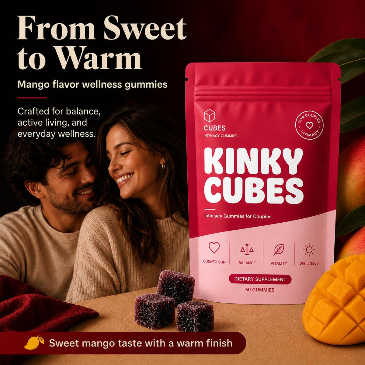 Gélifiés Kinky Cubes de JellyFil vue de près avec texture