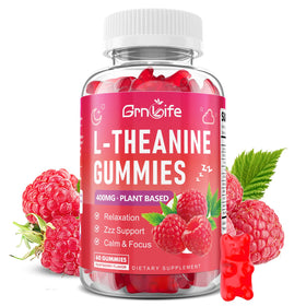 Gélifiés L-Théanine 400mg GrnLife, vue avant avec emballage