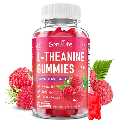 Gélifiés L-Théanine 400mg GrnLife, vue avant avec emballage