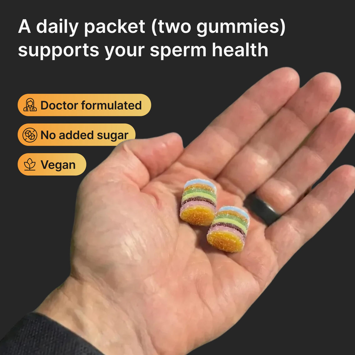 Gélifiés Luminary Vitamins Create pour Hommes, arrière de la boîte