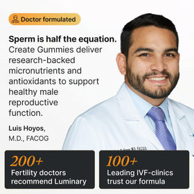Gélifiés Luminary Vitamins Create pour Hommes, boîte de côté