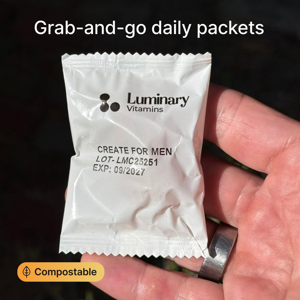 Gélifiés Luminary Vitamins Create pour Hommes, texture du gélifié