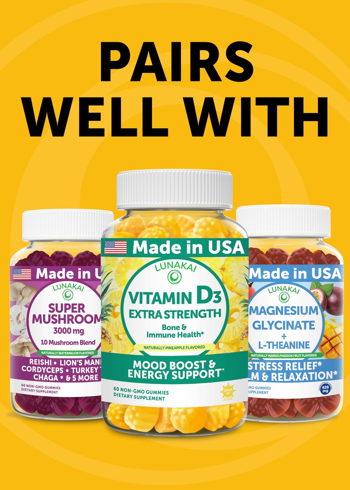 Gélifiés Lunakai au curcuma et gingembre 500mg, en mode de vie actif