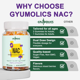 Gélifiés NAC Gyumolics avec ingrédients naturels