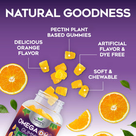 Gélifiés Omega 3 Nature's Choice avec une main tenant un gélifié