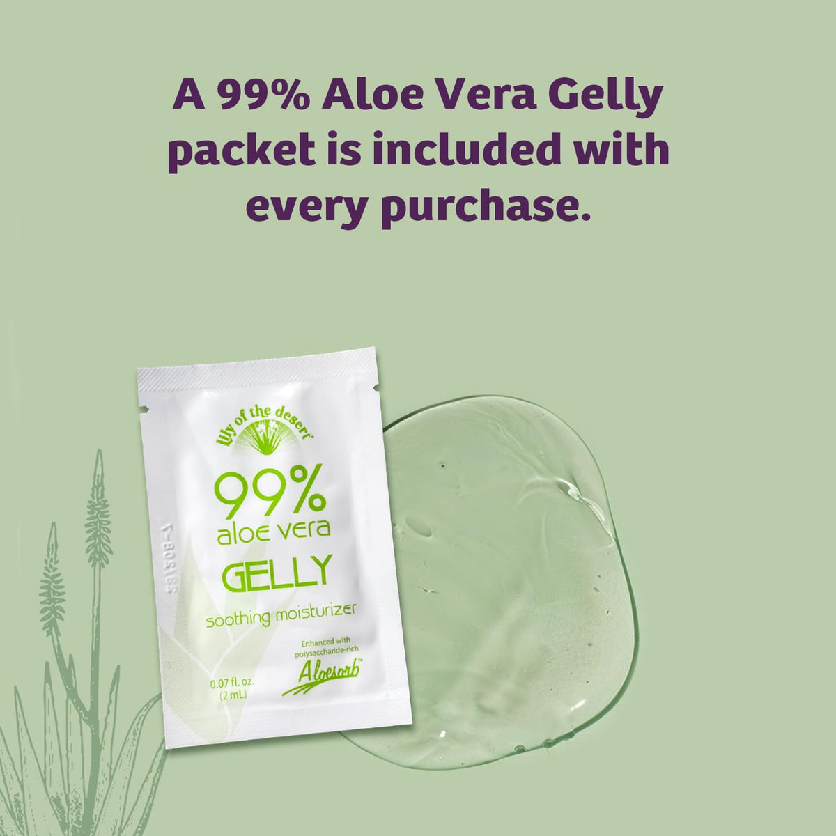Gelly Sachet inclus avec le jus d'Aloe Vera