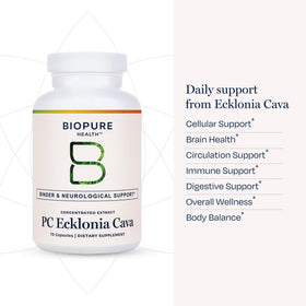 Gélule BioPure PC Ecklonia Cava ouverte avec poudre