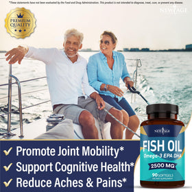 Gélule d'huile de poisson Omega 3 NEW AGE en gros plan