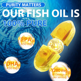Gélule d'huile de poisson Omega-3 Xsvseie montrant la taille et la couleur