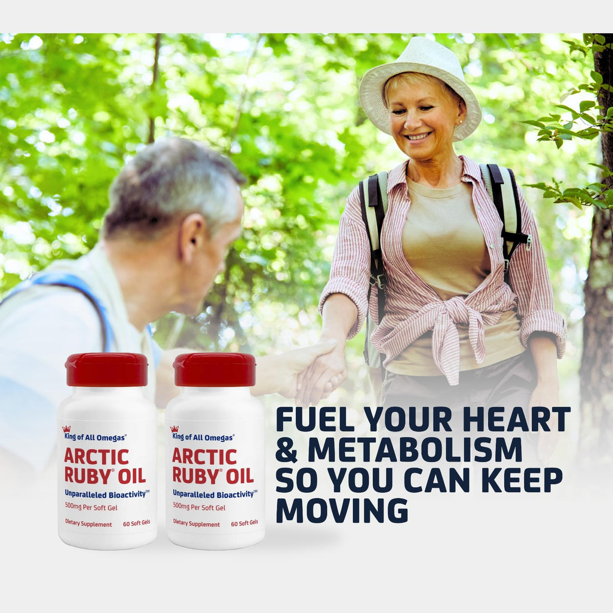 Gélule d'Huile de Ruby Arctique Omega 3 vue de près