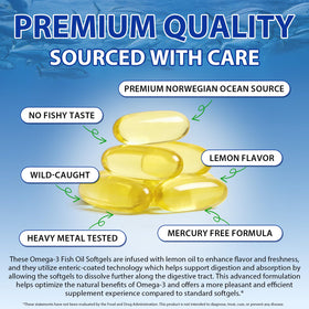 Gélule d'Omega 3 JYVGNLXS avec goût citron