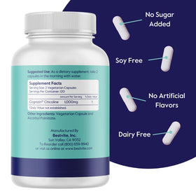 Gélule de BESTVITE Cognizin Citicoline 500mg, format de 500mg