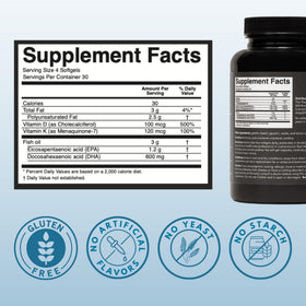 Gélule de complément alimentaire Omega 3, Vitamine D3 et K2 de The 'Pause Life