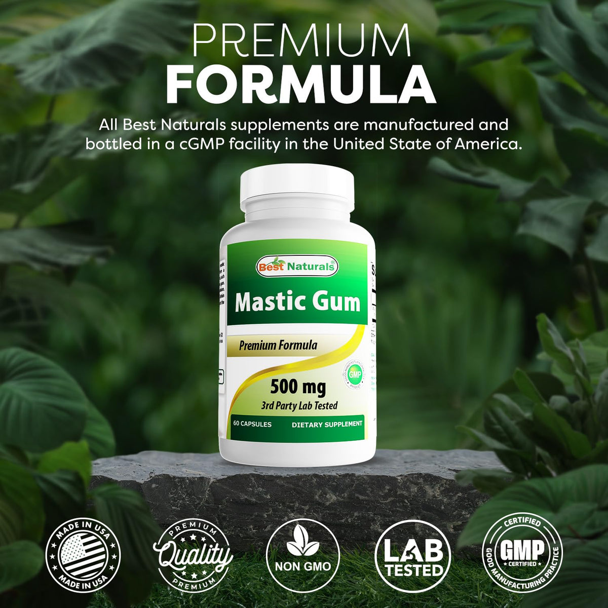 Gélule de gomme mastic Best Naturals en gros plan