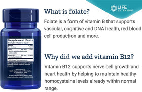 Gélule de Life Extension Folate BioActif et Vitamine B12 ouverte montrant le contenu