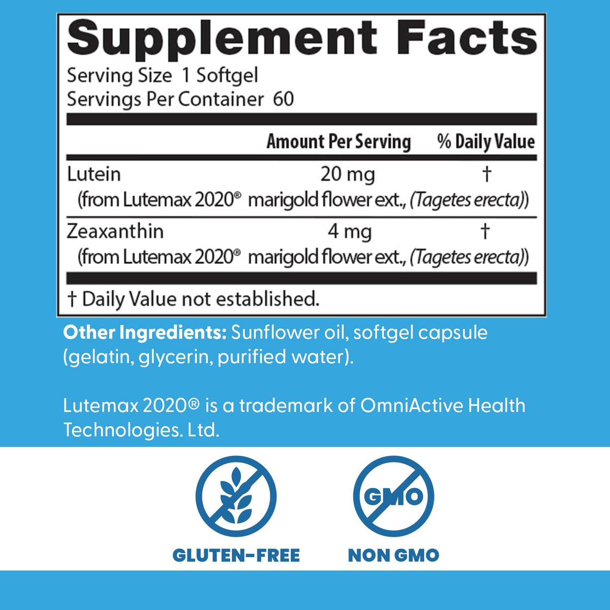 Gélule de Luteine 20 mg Doctor's BEST sur une cuillère