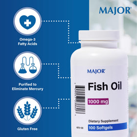 Gélule de MAJOR Omega-3 Huile de Poisson en gros plan