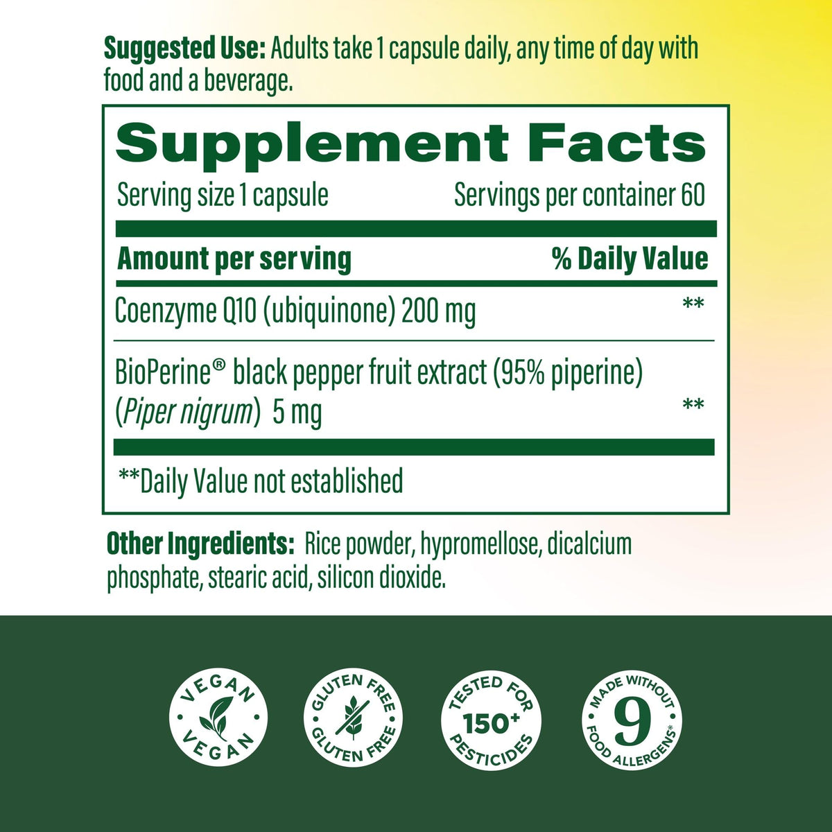 Gélule de MegaFood CoQ10 200mg sur fond blanc