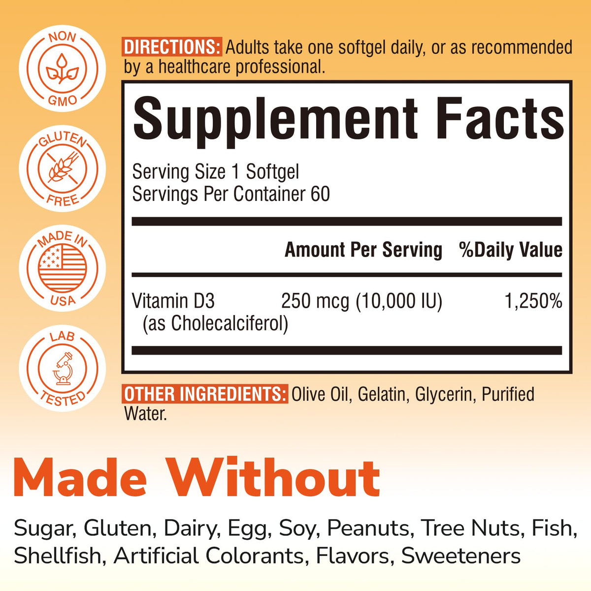 Gélule de Vitalibre Vitamine D3 avec huile d'olive