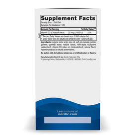Gélule de Vitamine D3 1000 IU de Nordic Naturals avec goût orange
