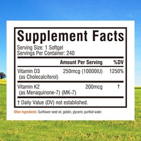 Gélule de Vitamine D3 K2 Innate Vitality sur fond blanc