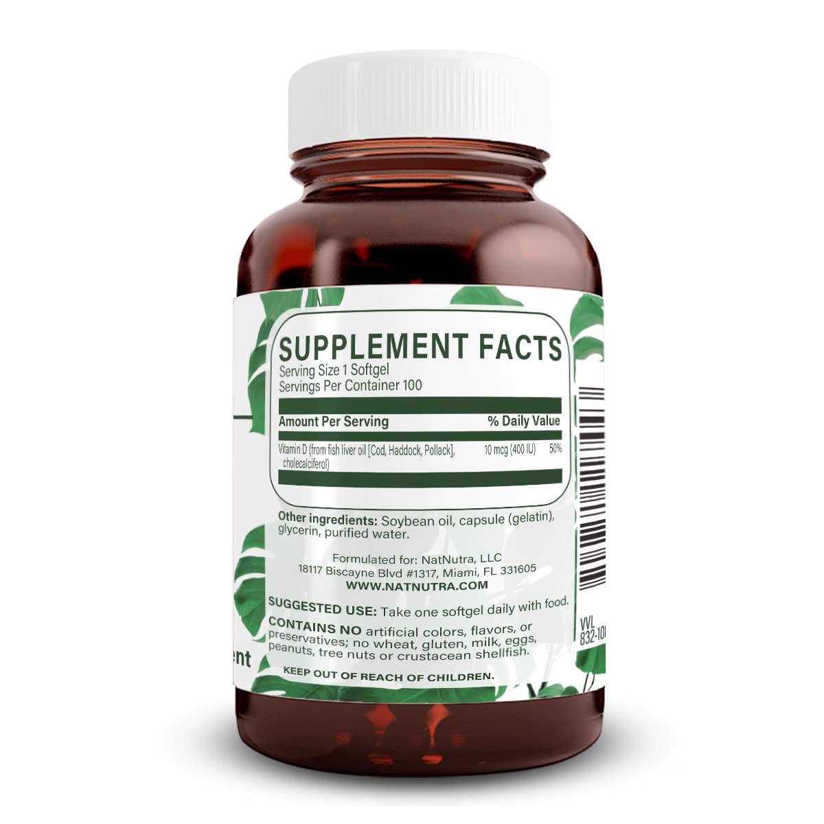 Gélule de vitamine D3 Natural Nutra