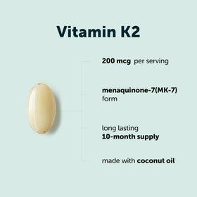 Gélule de Vitamine K2 MK-7 de Micro Ingredients avec huile de coco