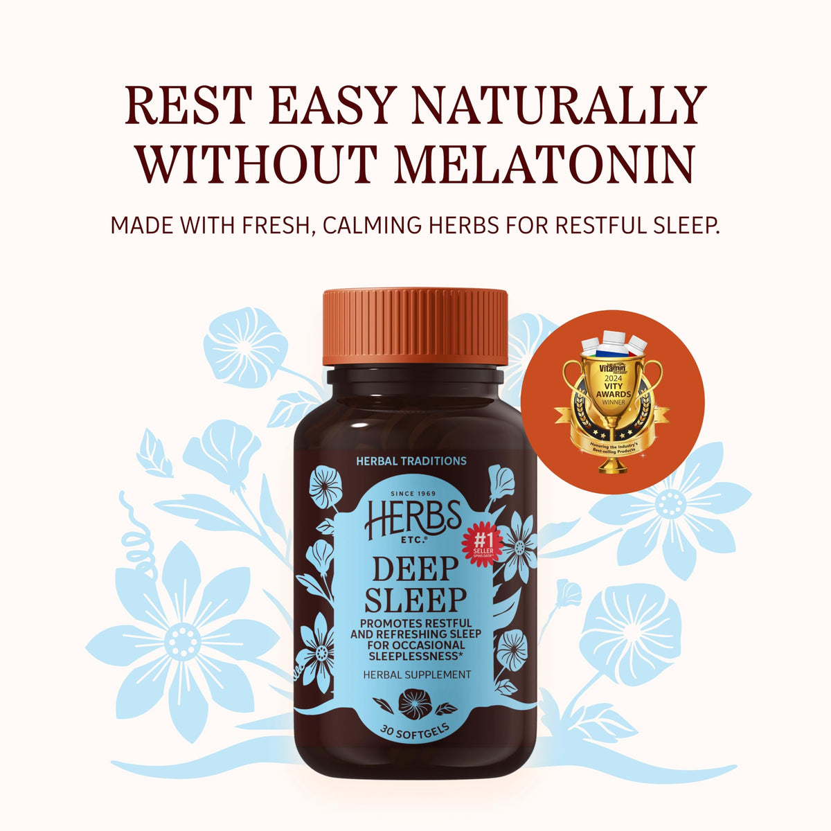 Gelule Deep Sleep Bio de Herbs Etc. avec extrait de camomille