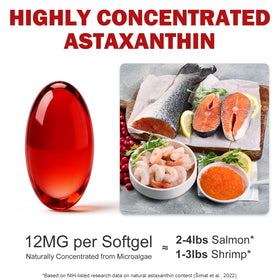 Gélule douce DYHONKEE Astaxanthin 12mg vue rapprochée