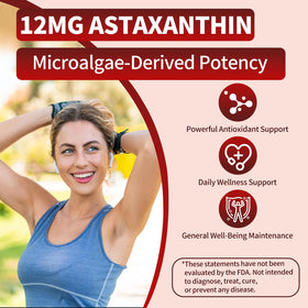 Gélule douce Rshoiw Astaxanthin 12mg en gros plan