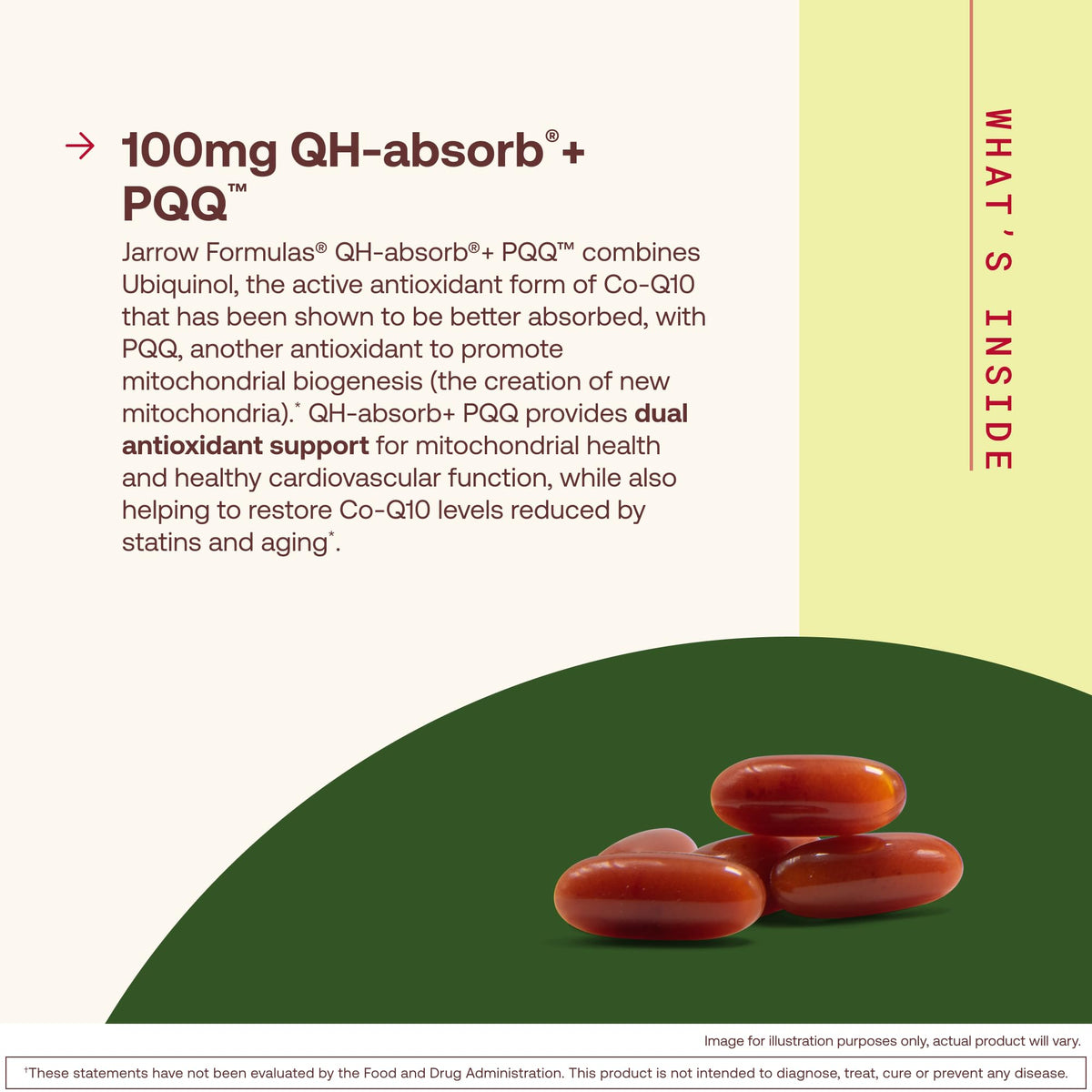 Gélule Jarrow QH-Absorb + PQQ, vue de près