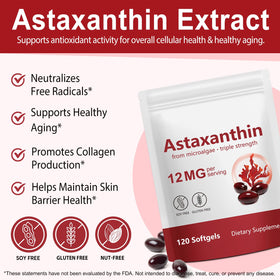 Gélule KITNOBLIS Astaxanthin 12mg, vue de près